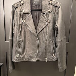 Lucky Brand Black Leather Moto Jacket